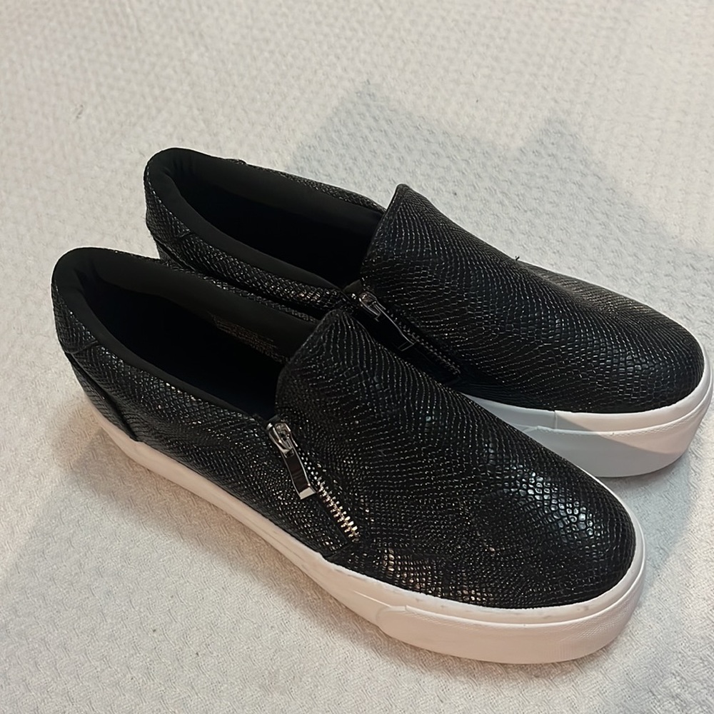 Black Platform Slip-on